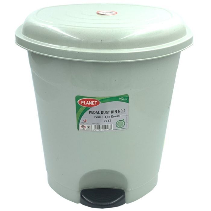 Контейнер для сміття Planet Household №4 з педаллю бежевий 22 л (10342) зображення 2