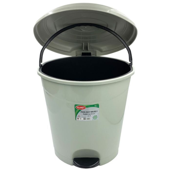 Контейнер для сміття Planet Household №4 з педаллю бежевий 22 л (10342) зображення 3