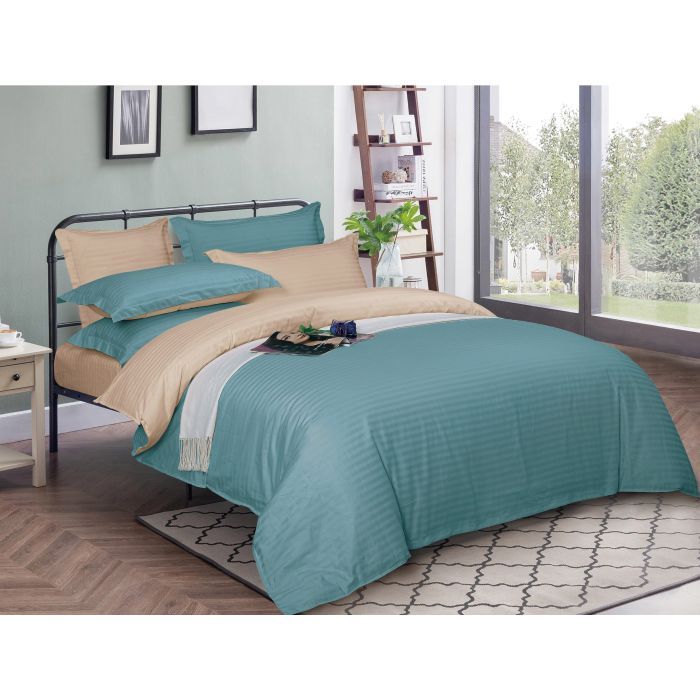 Постільна білизна MirSon SatinStripe 30-0015+ 30-0004Gavenia 143х210 Сімейний (2200005260913)