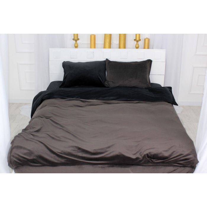 Постельное белье MirSon Велюр Winter Frost 28-0007 + 28-0003 Rhodies Velvet 2х160х220 (2200004009865)