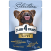 Влажный корм для собак Club 4 Paws Selection Плюс Кусочки с лососем и макрелью в соусе 85 г (4820215368056)