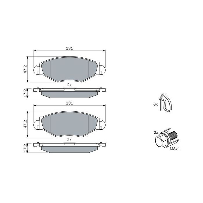 Гальмівні колодки Bosch 0 986 494 039 зображення 5