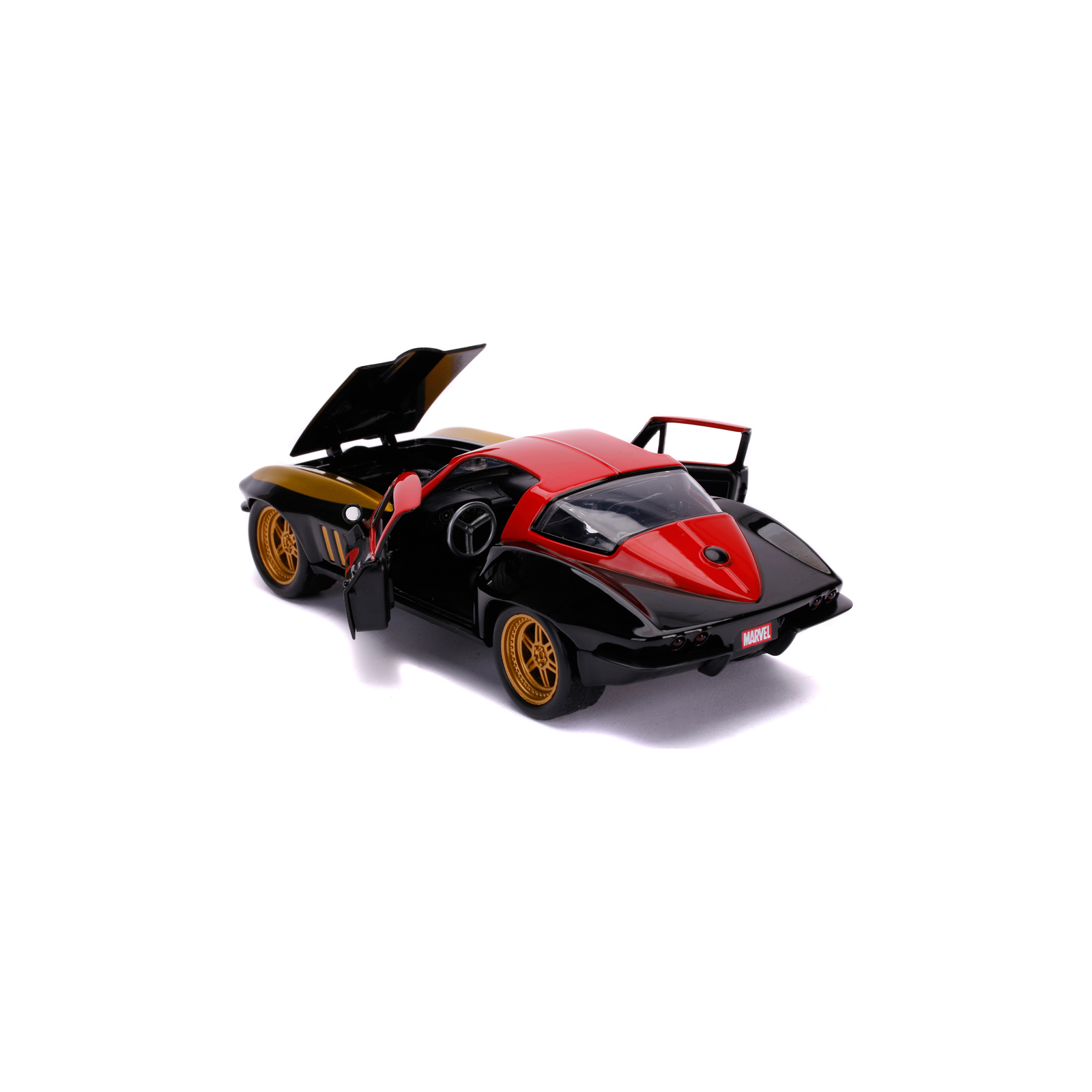 Машина Jada металлическая Марвел Мстители Chevrolet Corvette (1966) + фигурка Черной вдовы 1:24 (253225014) изображение 5