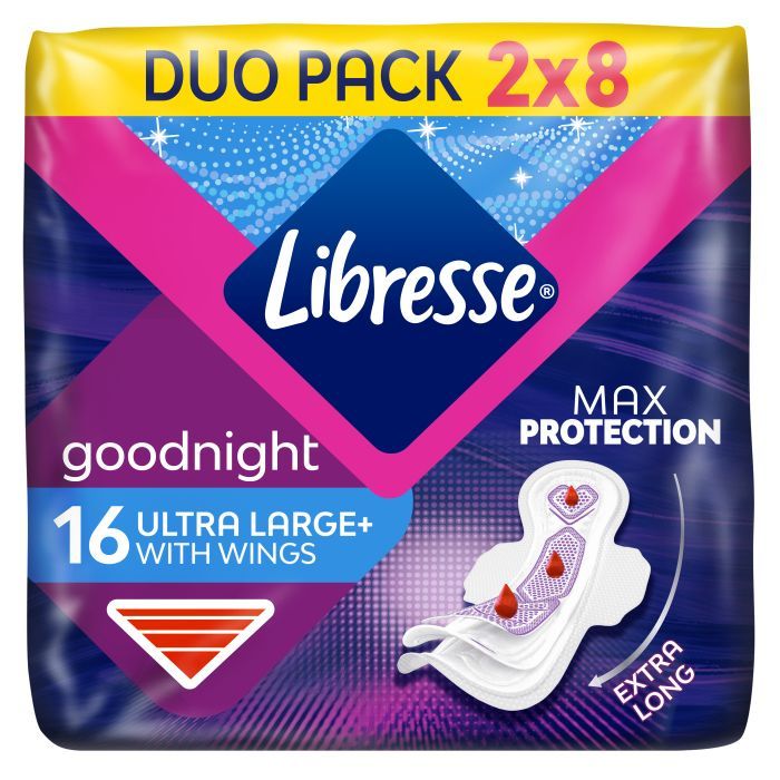 Гігієнічні прокладки Libresse Ultra Goodnight Large 8 шт. (7322540960235)