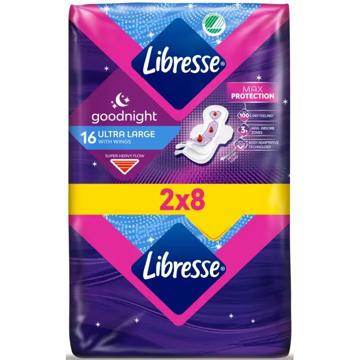 Гігієнічні прокладки Libresse Ultra Goodnight Large 8 шт. (7322540960235) зображення 3