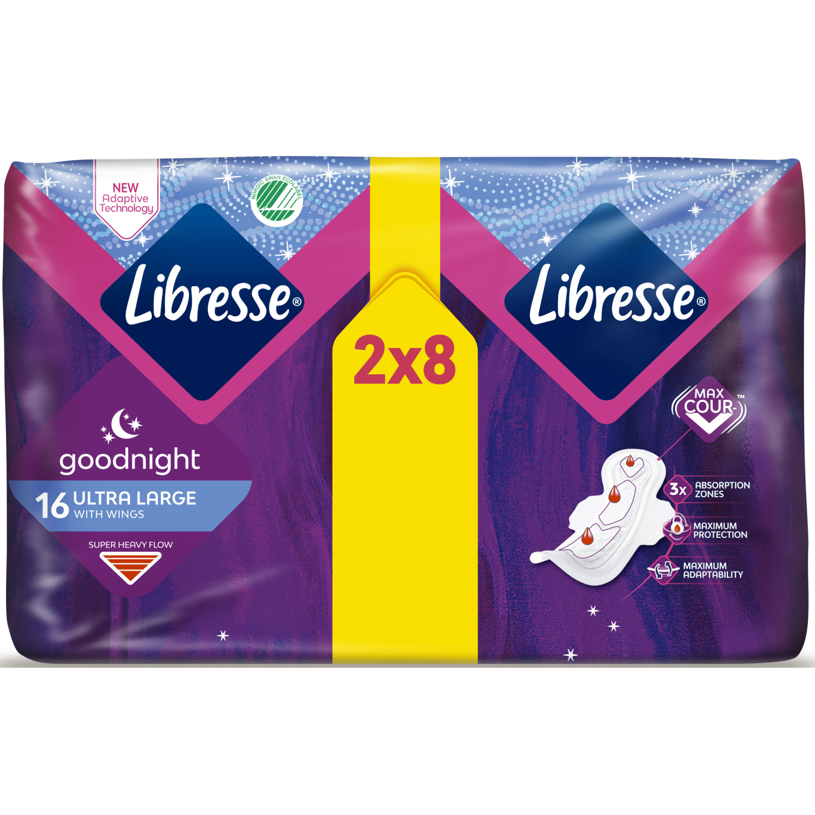 Гигиенические прокладки Libresse Ultra Goodnight Large 16 шт. (7322540960273) изображение 3