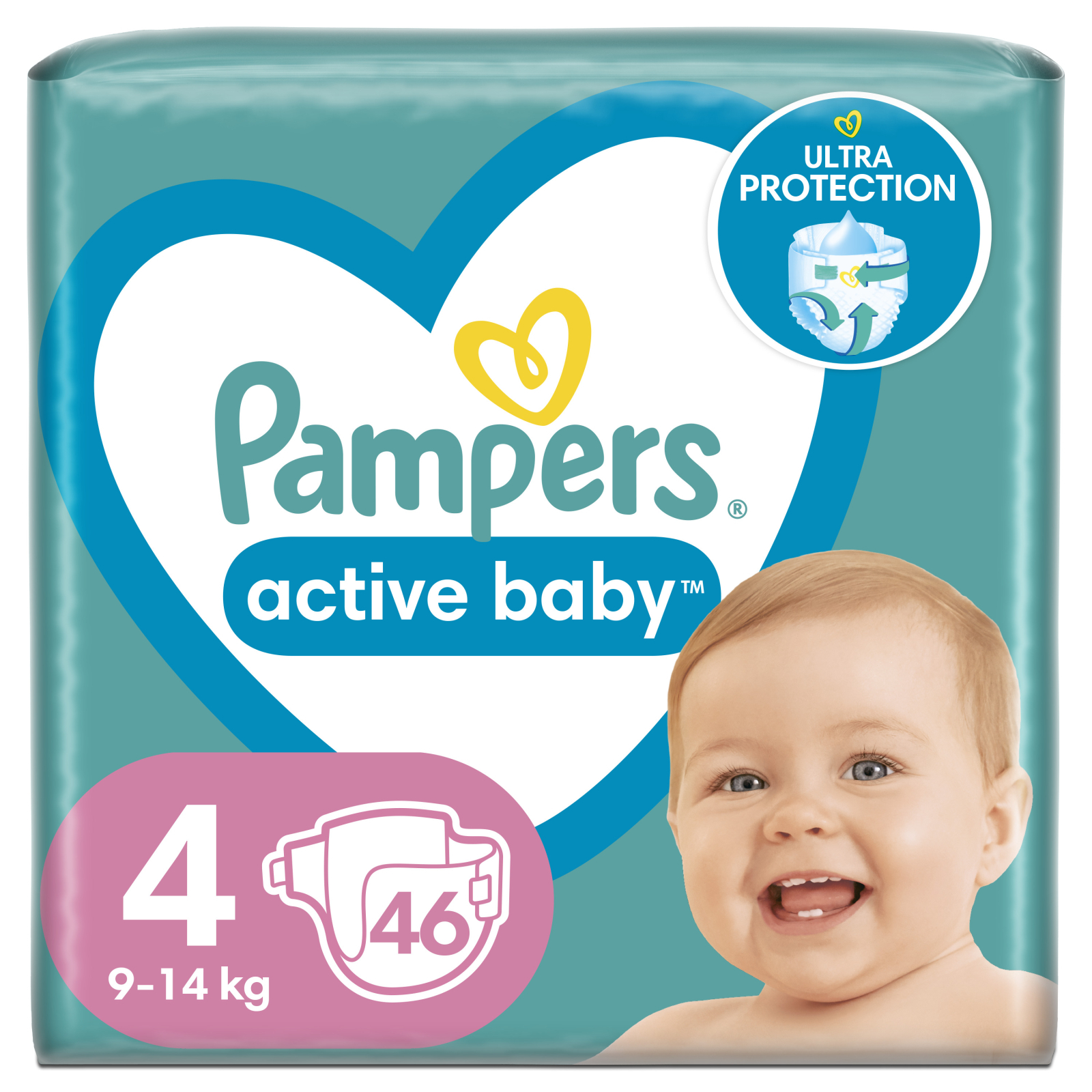 Подгузники Pampers Active Baby Maxi Размер 4 (9-14 кг) 70 шт (8001090948250)