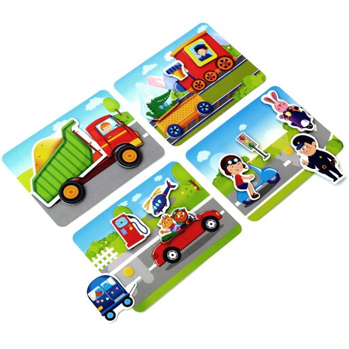 Развивающая игрушка Vladi Toys Игра с липучками Транспорт (укр) (VT1302-28) изображение 2