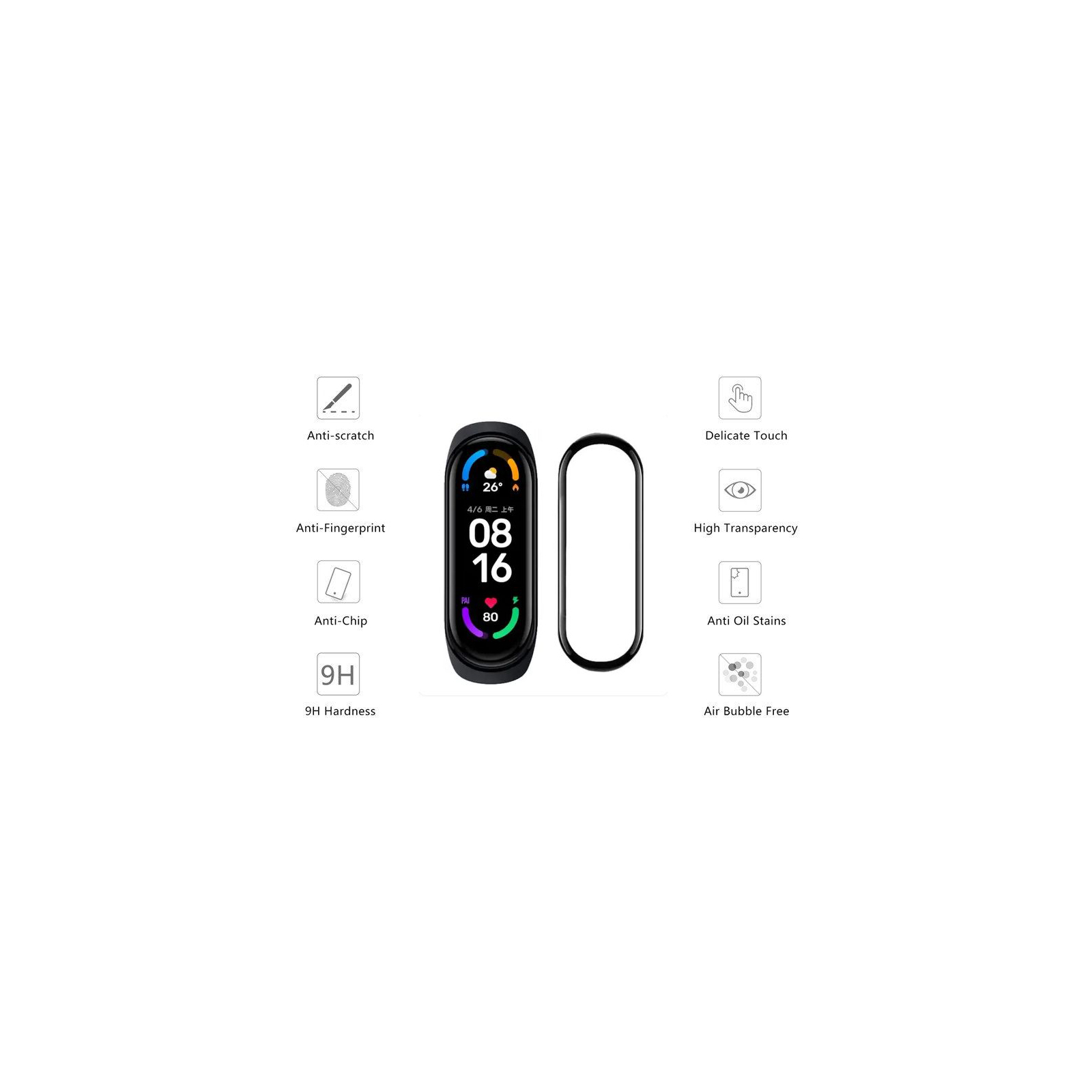 Стекло защитное Drobak Mi Smart Band 6 NFC (313166) изображение 2