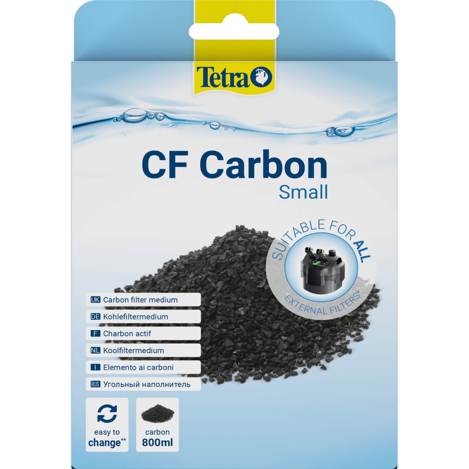 Наповнювач для акваріумного фільтра Tetra «Carbon» активоване вугілля 800 мл (4004218145603) зображення 2