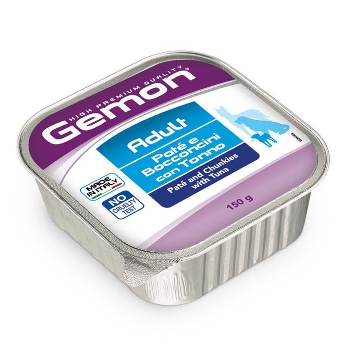Вологий корм для собак Gemon Dog Wet Adult тунeць 150 г (8009470300308)