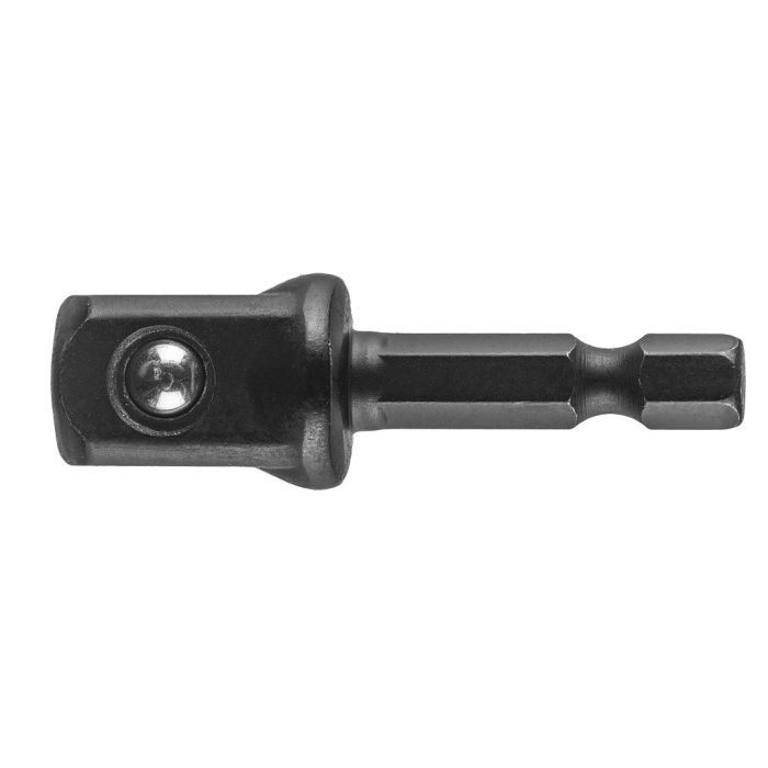 Адаптер для инструмента Graphite ударный, переходник, 1/4"- Hex 1/2" Square, сталь S2 (56H556)