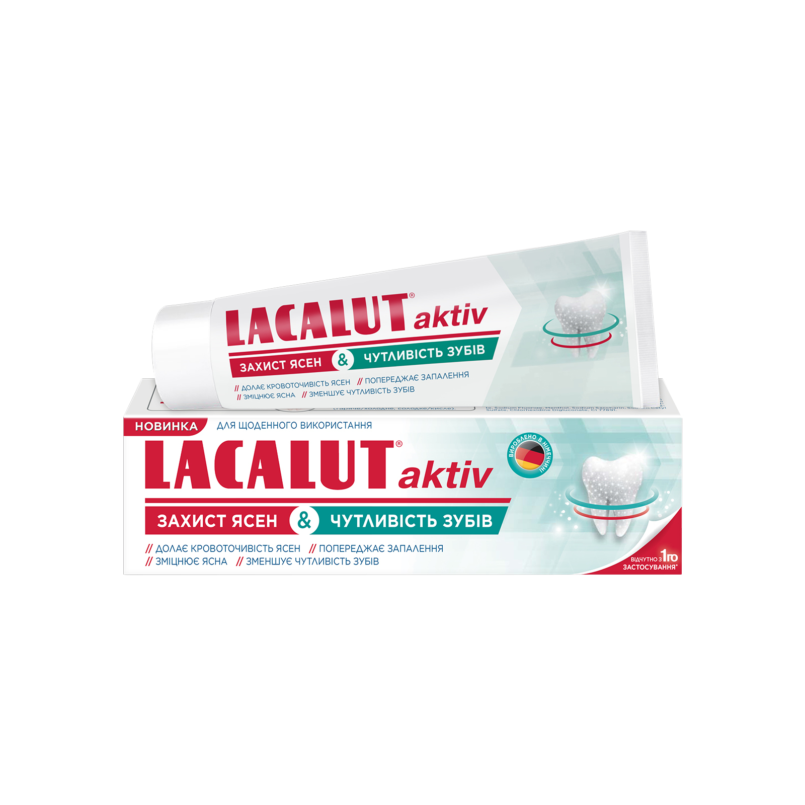 Зубная паста Lacalut Aktiv Защита десен & Чувствительность зубов 75 мл (4016369691557)