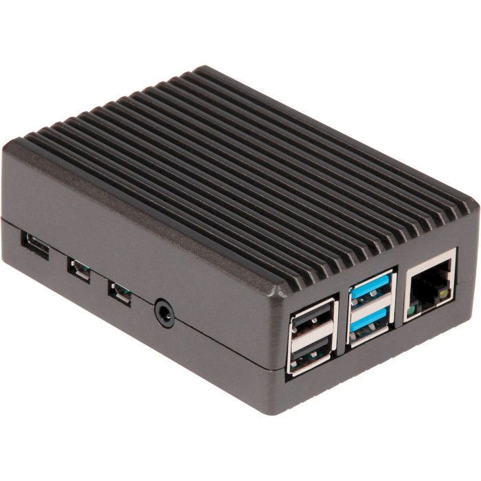 Корпус к промышленному ПК Raspberry Pi Pi 4B Black Aluminium Alloy (RA759)