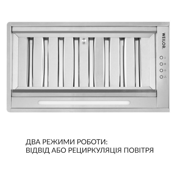 Витяжка кухонна Weilor PPE 5265 SS 1250 LED Strip зображення 5