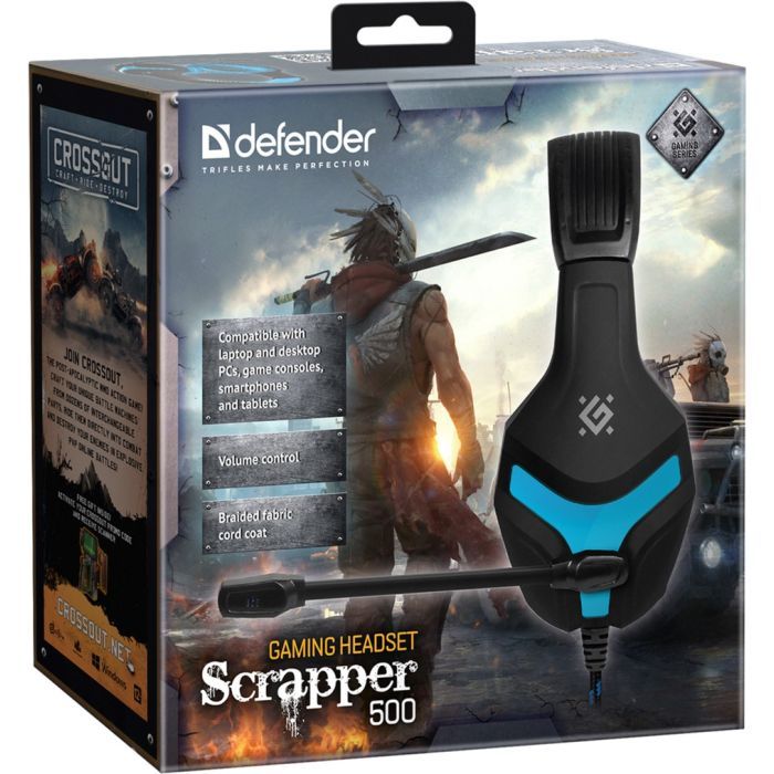 Наушники Defender Scrapper 500 Blue-Black (64501) изображение 8