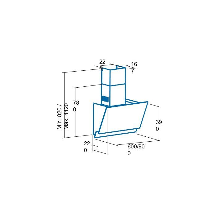 Витяжка кухонна Cata JUNO 900 XGWH (02059005) зображення 2