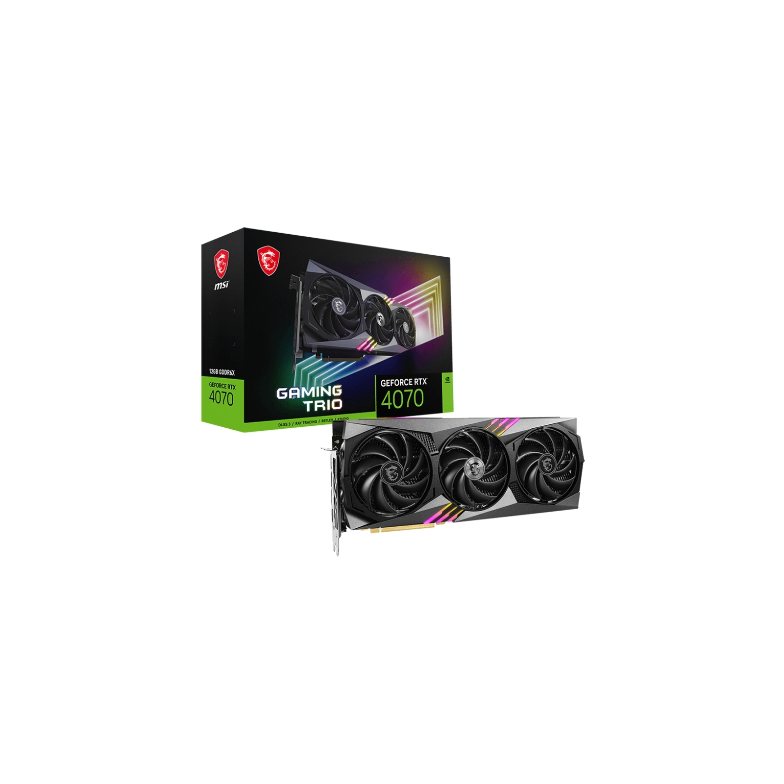 Видеокарта MSI GeForce RTX4070 12Gb GAMING TRIO (RTX 4070 GAMING TRIO 12G)