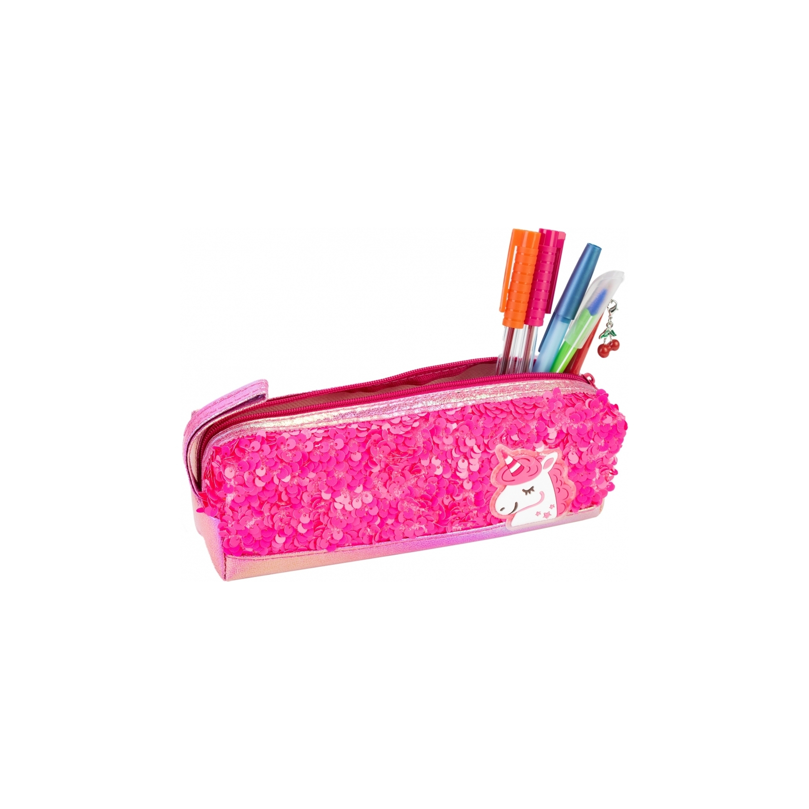 Пенал Cool For School с пайетками и ремешком 1 отделение розовый (CF87057) изображение 2