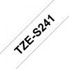 Стрічка для принтера етикеток UKRMARK B-S-T241P-BK/WT, сумісна з TZES241, 18мм х 8м. black on white (900607) зображення 2