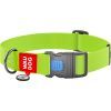 Ошейник для животных WAUDOG Waterproof с QR паспортом пластиковый фастекс XXL салатовый (25115)