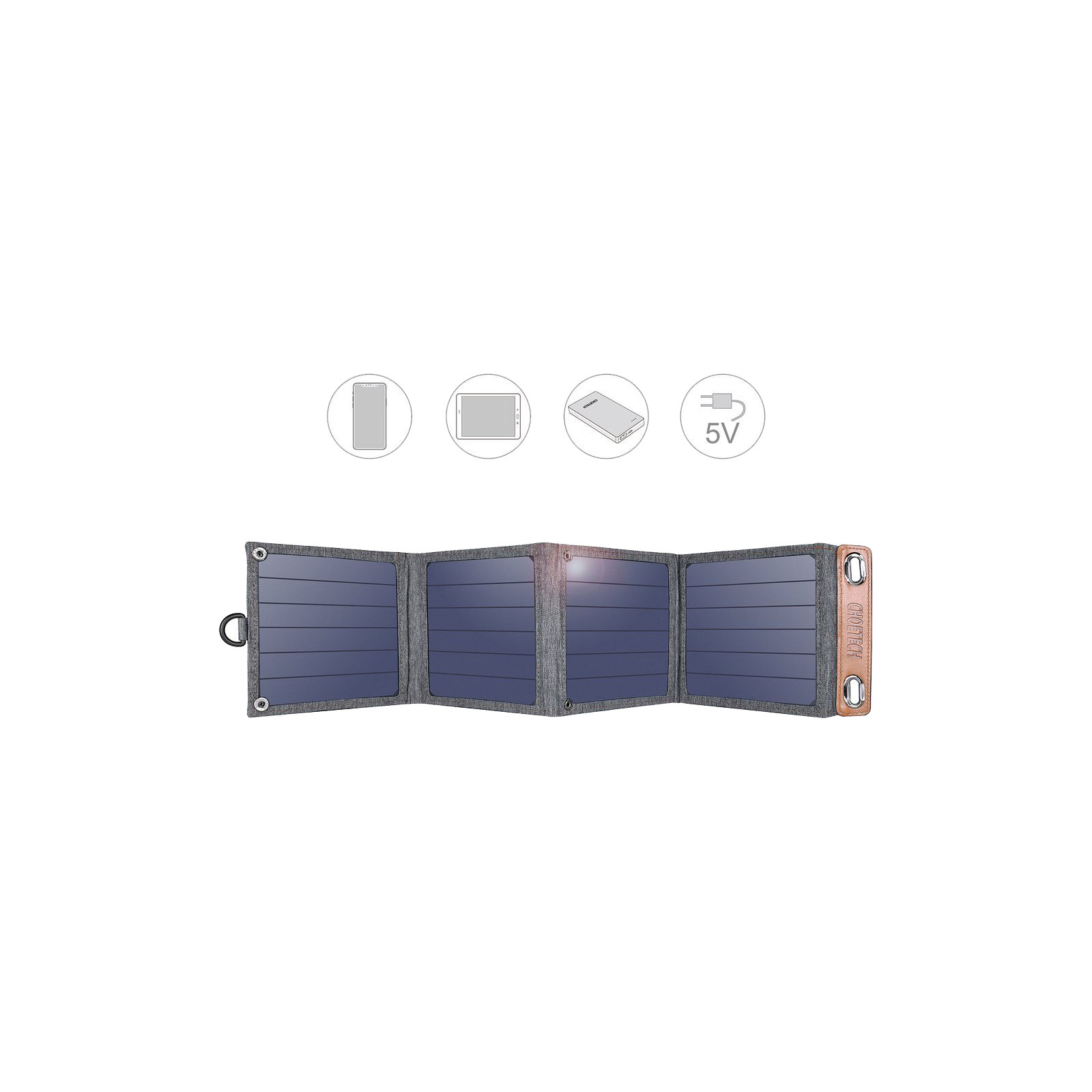Портативная солнечная панель Choetech 14W (SC004) изображение 2