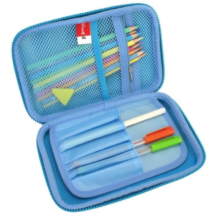 Пенал Cool For School 1 відділення з органайзером синій (QT-5773-Blue) зображення 2