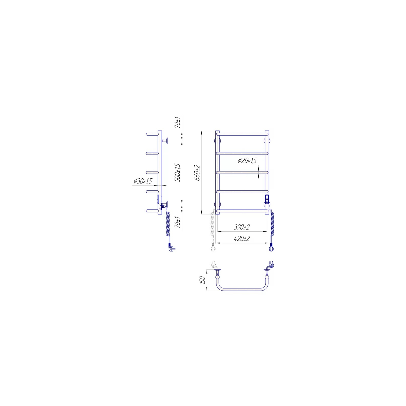 Сушарка для рушників MARIO Стандарт НР-І (2.3.0213.10.P) зображення 4