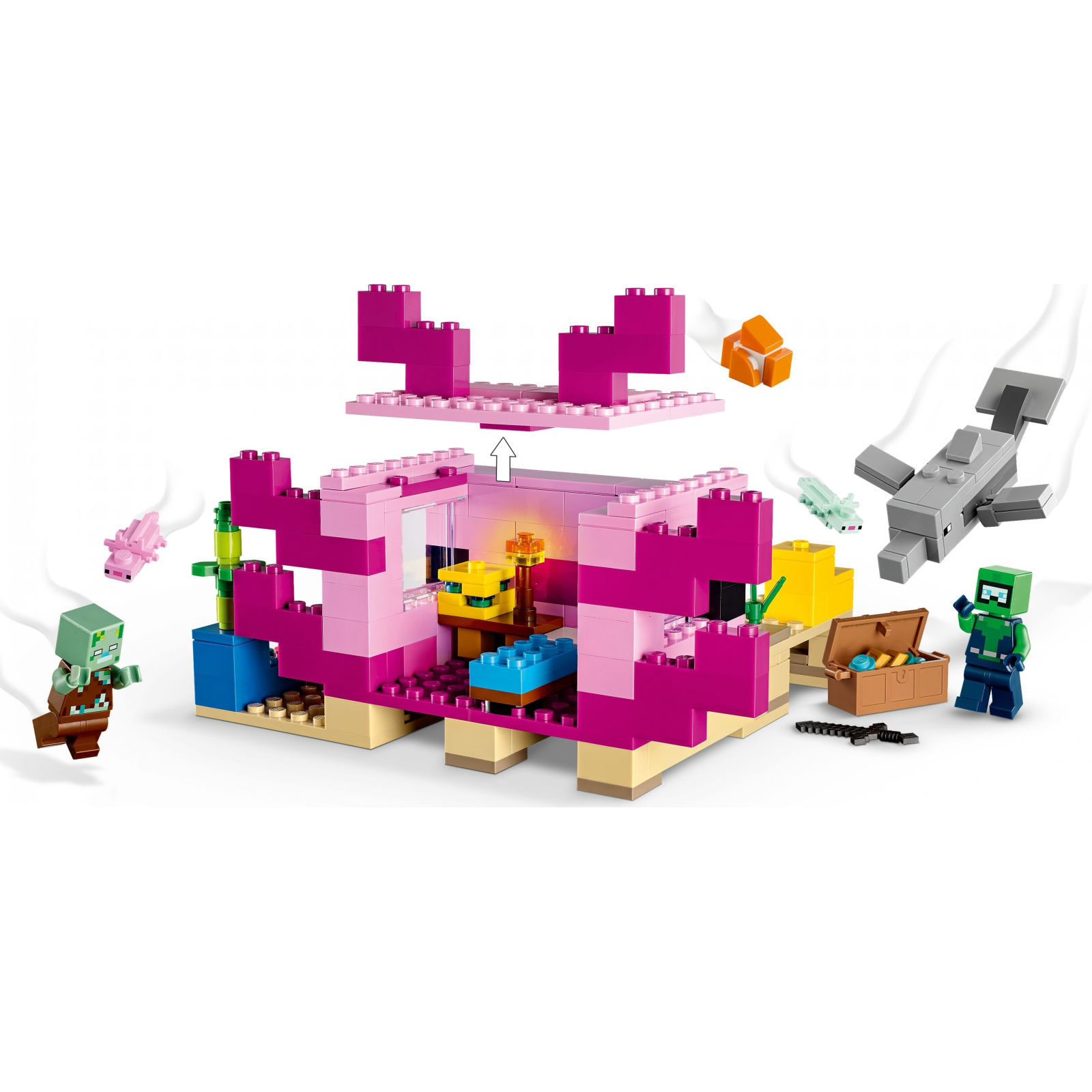 Конструктор LEGO Minecraft Дом-Аксолотль 242 детали (21247) изображение 4