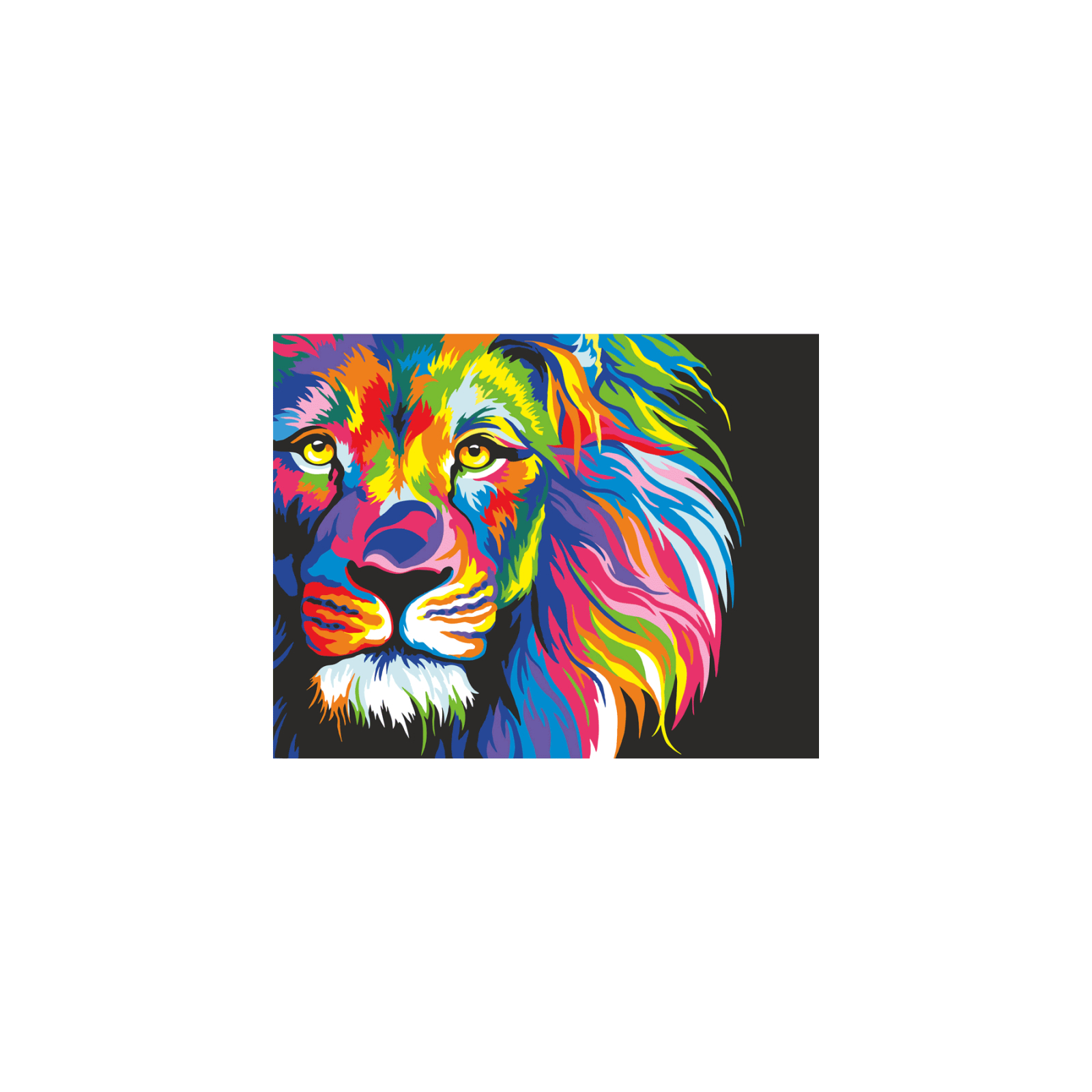 Картина по номерам Rosa Неоновый лев 35 х 45 см (4823098535812)