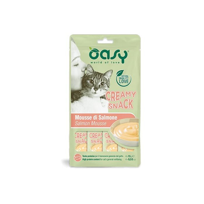 Лакомство для котов OASY Сreamy Лосось 60 г (8054329510728)