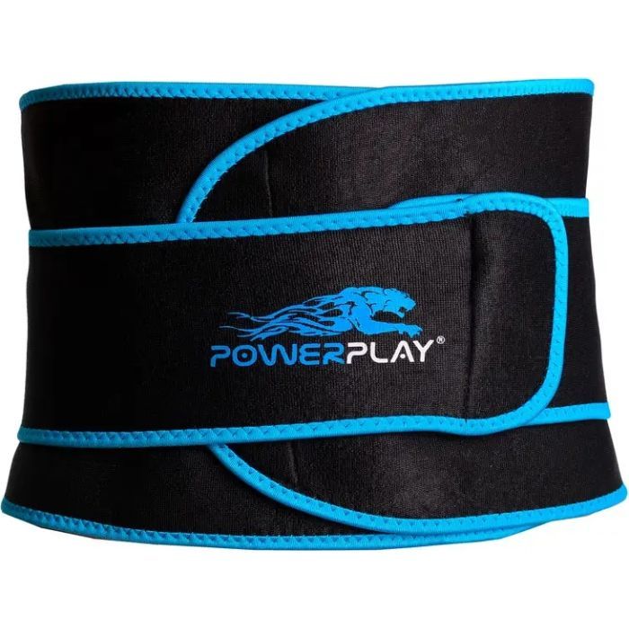 Пояс для похудения PowerPlay 4303 Чорно-Синій (PP_4303_Black/Blue) изображение 2