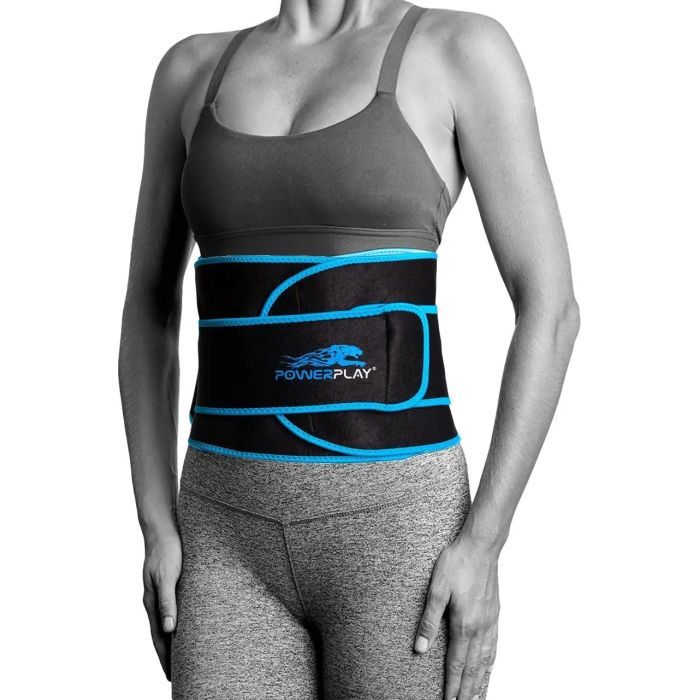 Пояс для похудения PowerPlay 4303 Чорно-Синій (PP_4303_Black/Blue) изображение 4