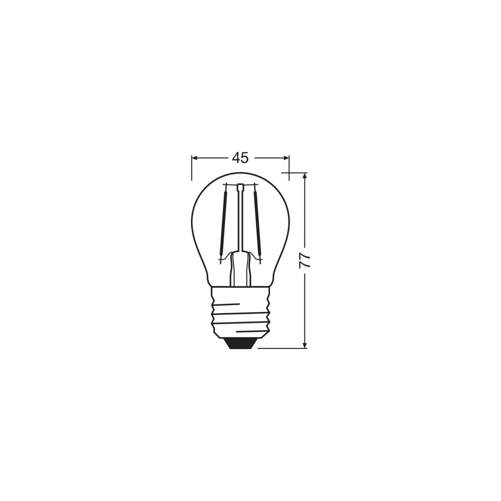 Лампочка Osram LED CL P40 4W/827 230V FIL E27 (4058075435162) изображение 3