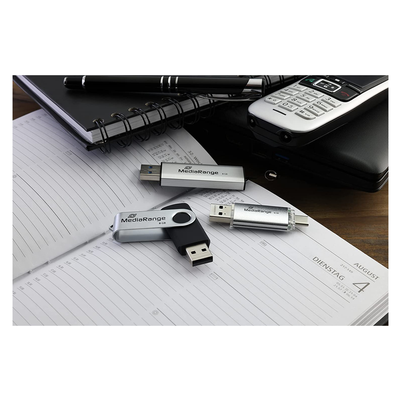 USB флеш накопичувач Mediarange 128GB Silver USB 3.0 / Type-C (MR938) зображення 4