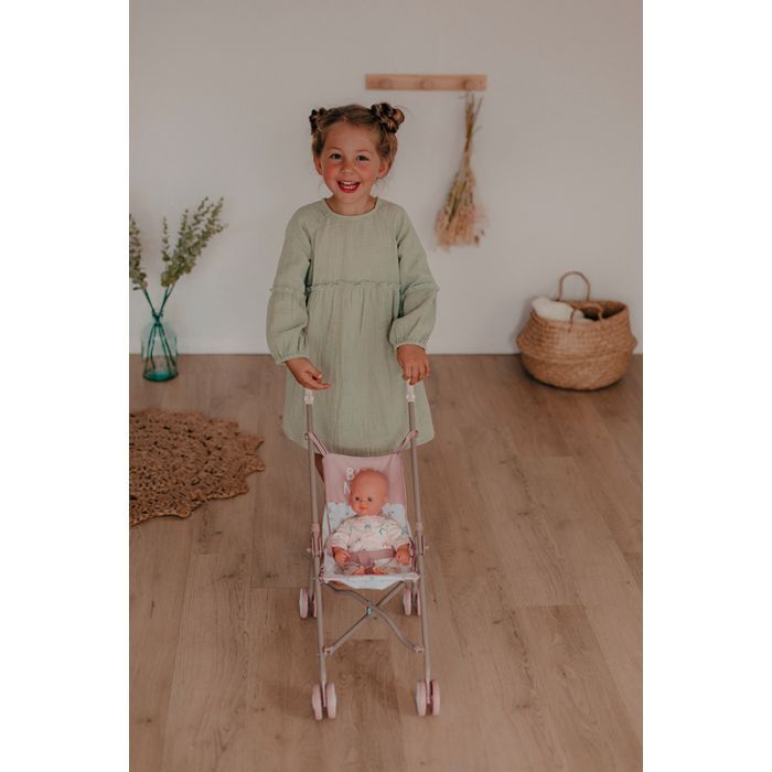 Коляска для кукол Smoby трость Baby Nurse Розовая пудра (220407) изображение 3