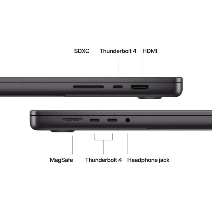 Ноутбук Apple MacBook Pro 16 A2991 M3 Max Space Black (MUW63UA/A) изображение 5