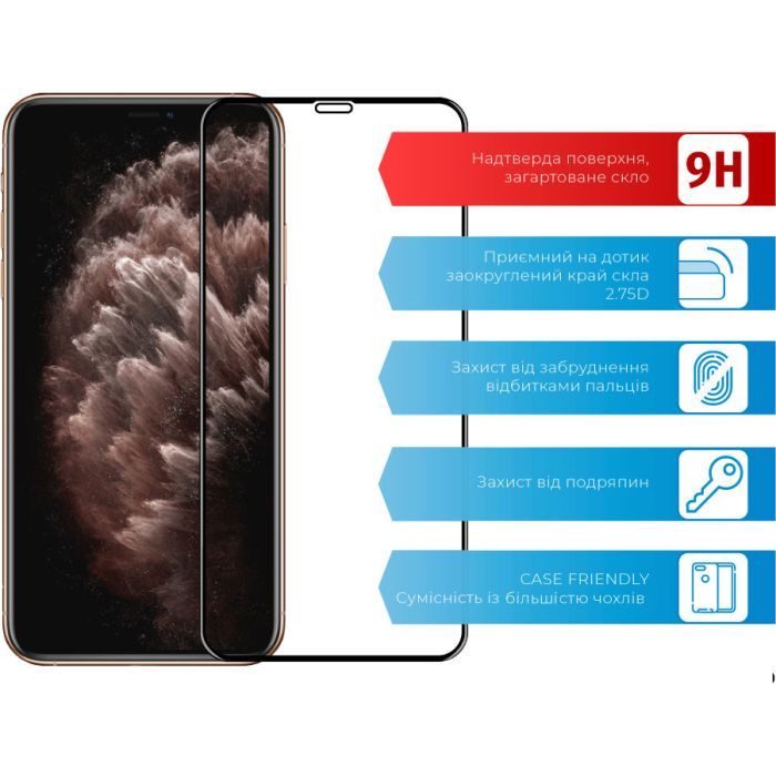 Скло захисне ACCLAB Full Glue Apple iPhone XS Max/11 Pro Max (1283126508202) зображення 2