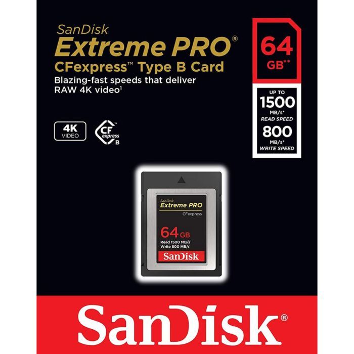 Карта памяти SanDisk 64GB CFexpress Extreme Pro (SDCFE-064G-GN4NN) изображение 4
