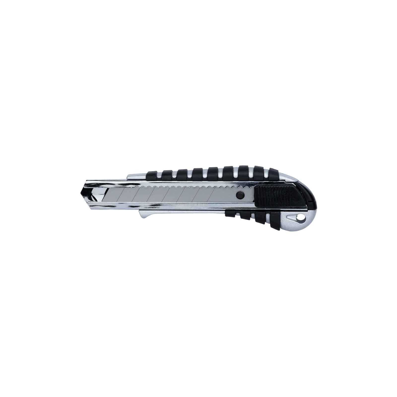Нож монтажный Sigma корпус метал/резина, лезвие 18мм, автоматический замок (8211041)