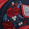 Рюкзак школьный Loungefly LF Marvel Captain America 80th Anniversary Floral Shield Mini (MVBK0165) изображение 3
