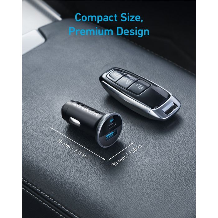 Зарядное устройство Anker PowerDrive 323 30W PD + 22.5W USB-A Black (A2735G11) изображение 2