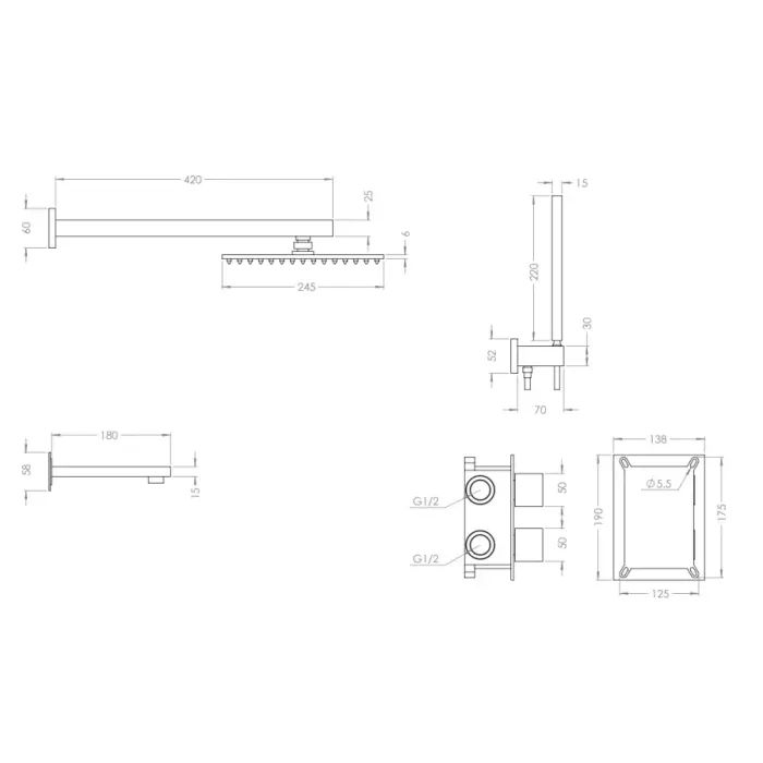 Душевой гарнитур Nett TSB-521 изображение 8