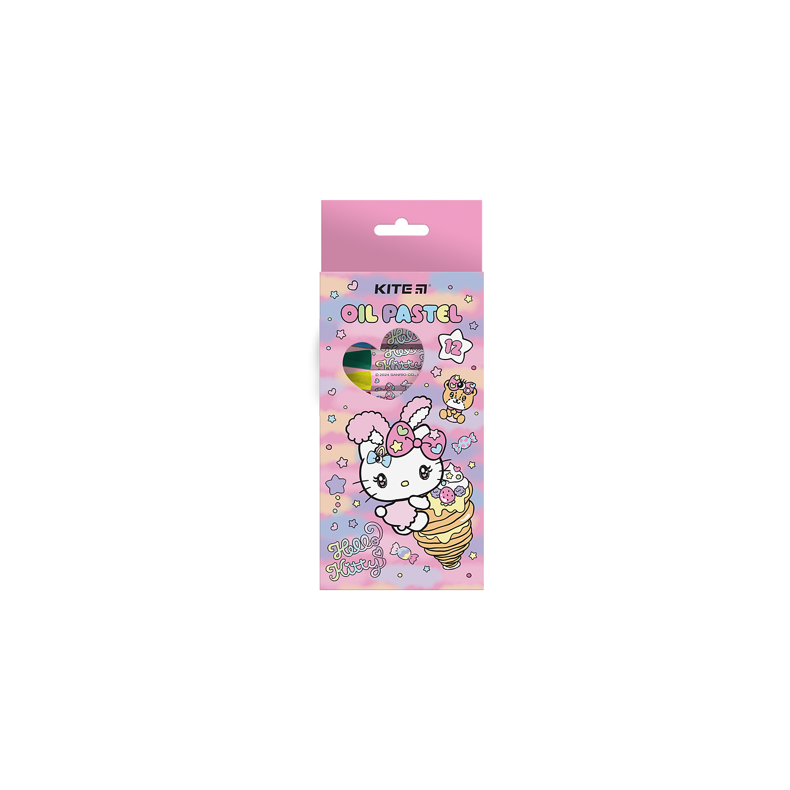 Пастель Kite масляна, 12 кольорів Hello Kitty (HK24-071)