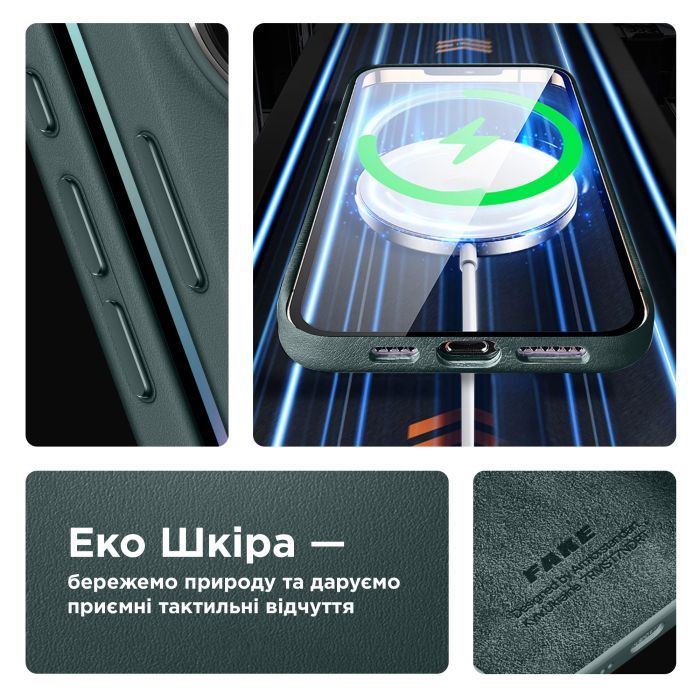 Чехол для мобильного телефона Armorstandart FAKE Leather Case Apple iPhone 15 Grey (ARM76289) изображение 4