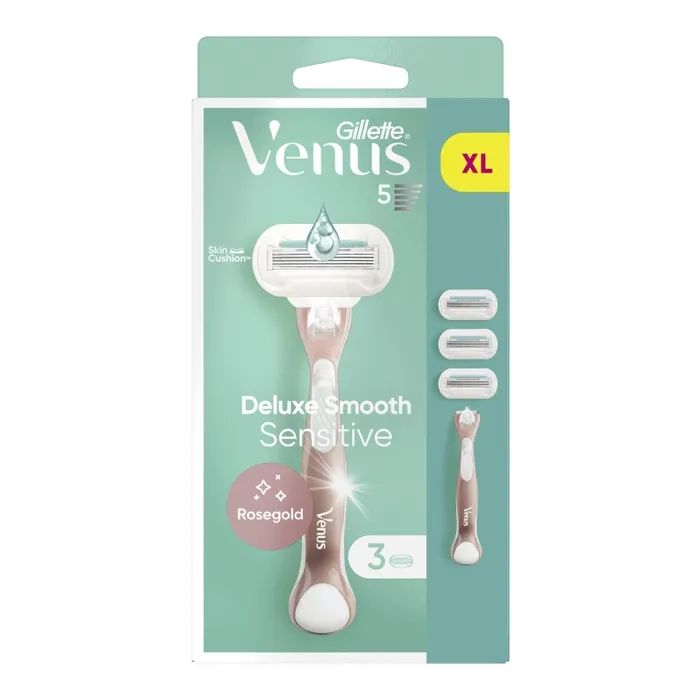 Бритва Gillette Venus Extra Smooth Sensitive RoseGold с 1 сменным картриджем (7702018517886) изображение 2