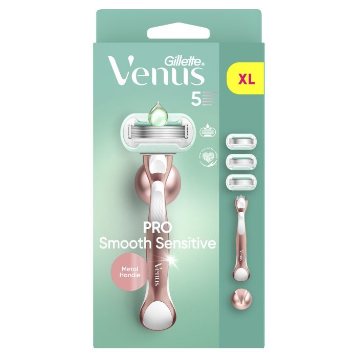Бритва Gillette Venus Extra Smooth Sensitive RoseGold з 3 змінними картриджами (7702018609994) зображення 2