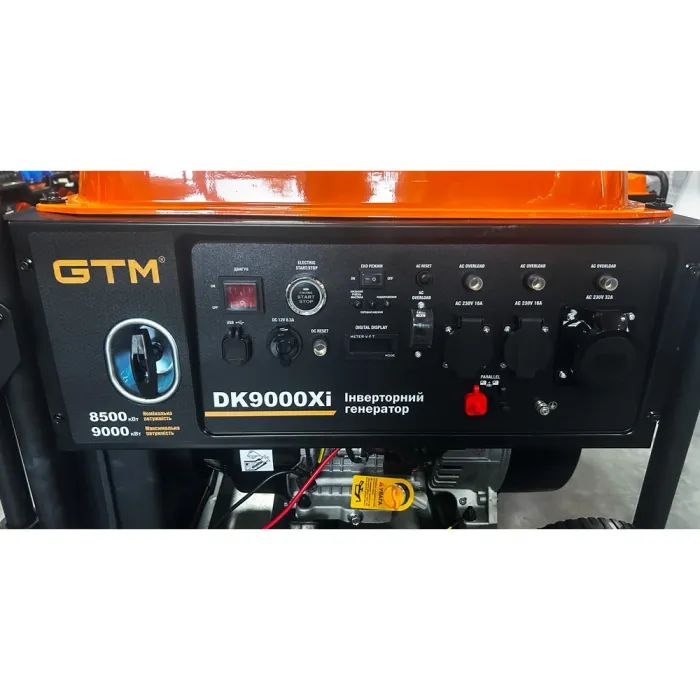 Генератор GTM інверторний DK9000Xi 9,0kW(макс)/8,5kW(ном), руч.старт/Електростарт + Колеса (DK9000Xi) зображення 4
