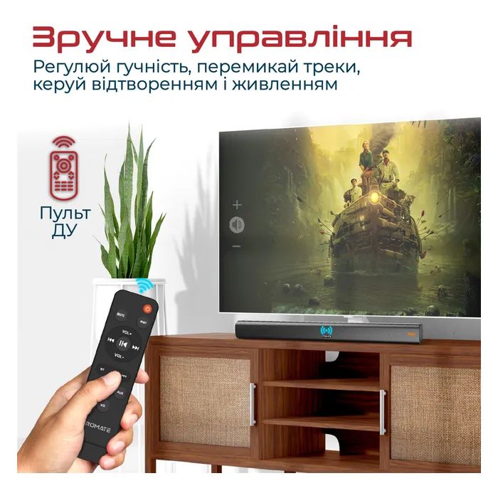 Акустична система Promate StreamBar-60 Black (streambar-60.black) зображення 8