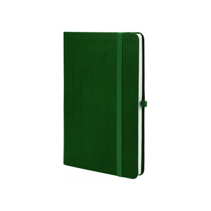 Книга записная Optima А5 NEBRASKA, мягкая обложка, резинка, белый блок линия, зеленый (O20124-04)